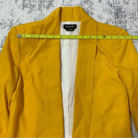 VTG Bebe Yellow Blazer Jacket XS - Picture 7 of 14